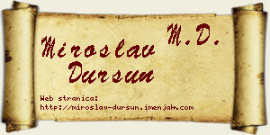 Miroslav Dursun vizit kartica